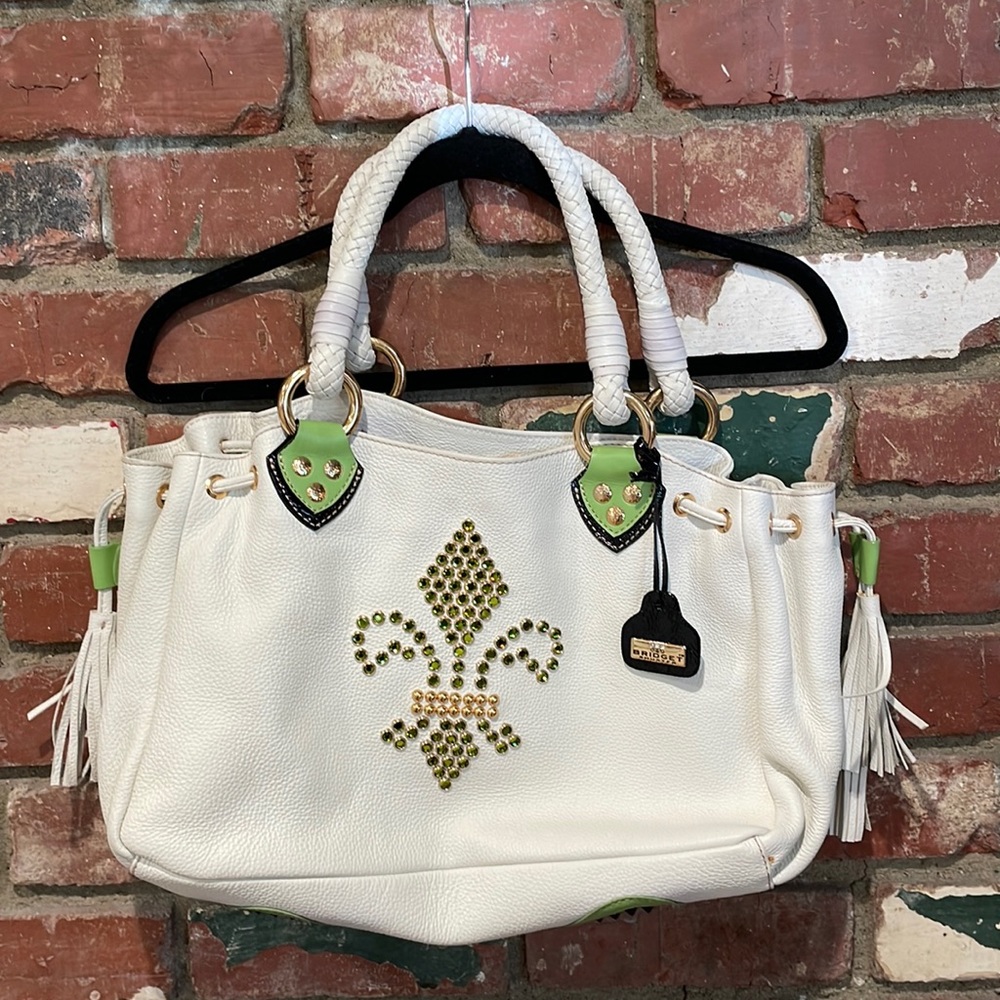Vintage Bridget Shuster bag large white